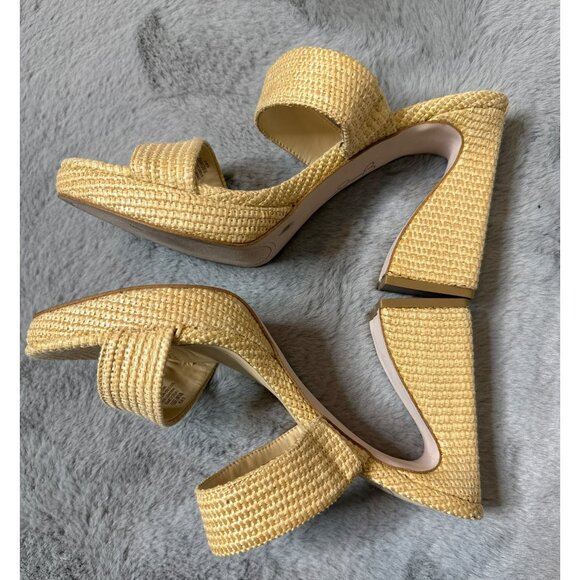 Jessica Simpson Women's Diza Strappy Platform Dress Sandals Raffia - Picture 7 of 9